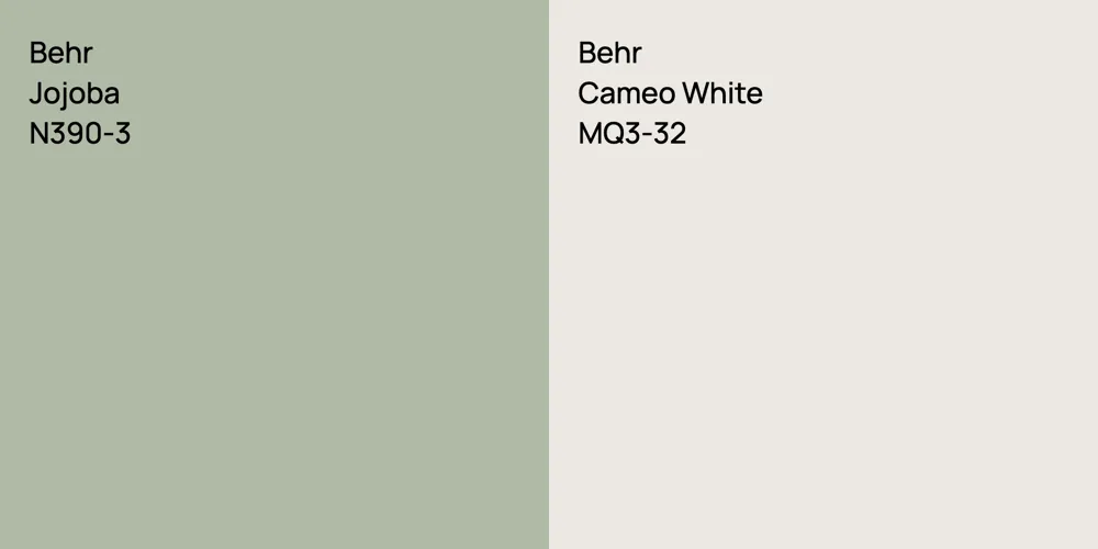 Behr Jojoba vs. Behr Cameo White