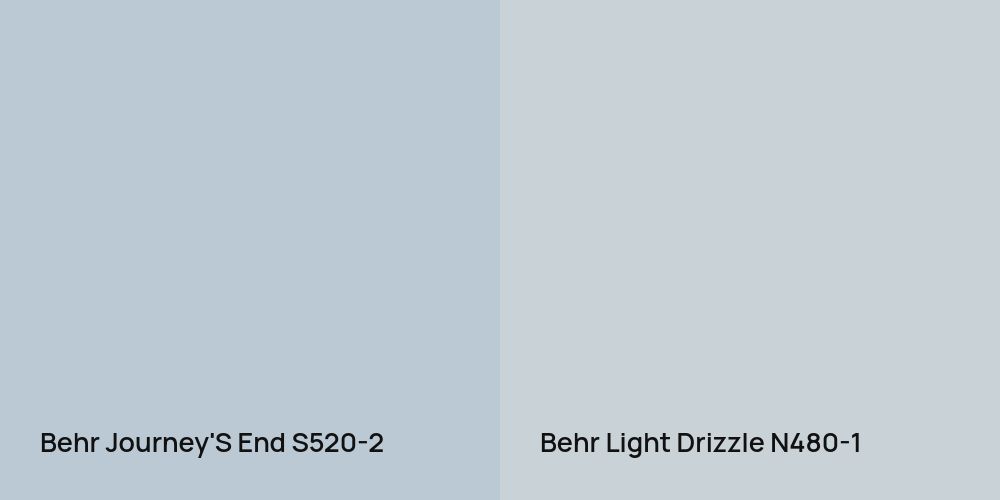 Behr Journey'S End vs. Behr Light Drizzle