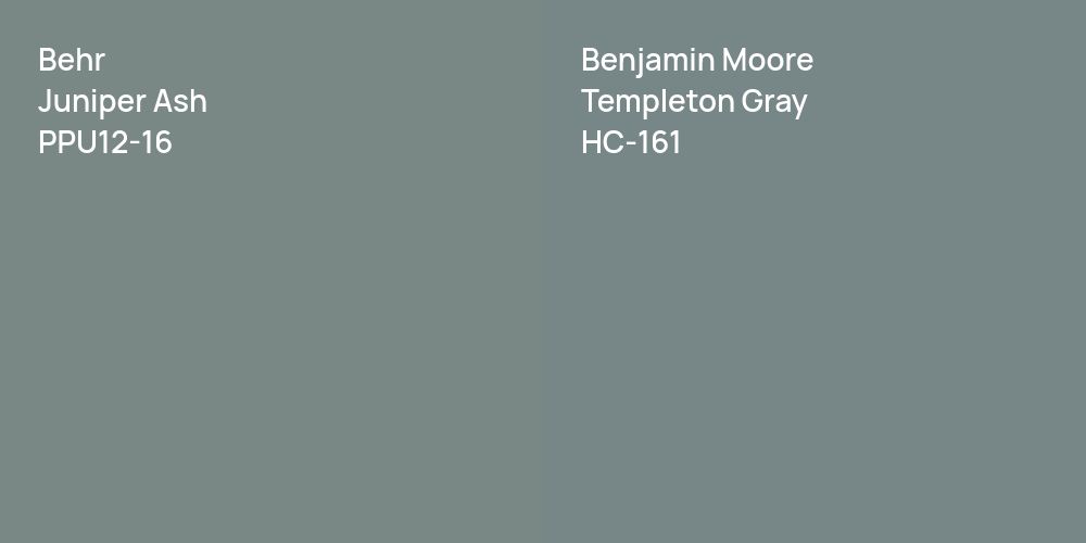 Behr Juniper Ash vs. Benjamin Moore Templeton Gray