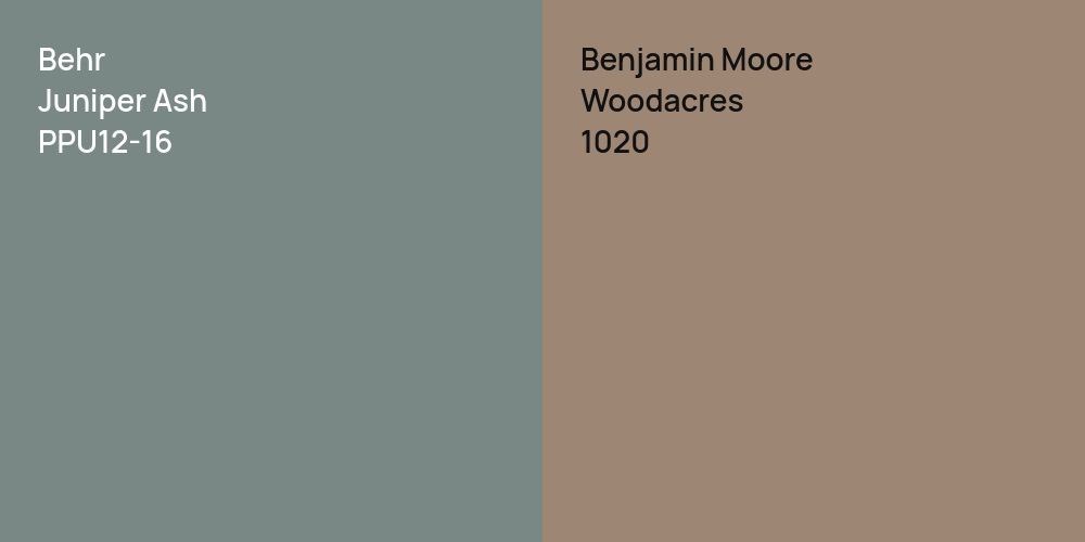 Behr Juniper Ash vs. Benjamin Moore Woodacres