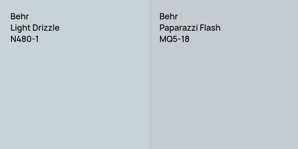 Behr Light Drizzle vs. Behr Paparazzi Flash