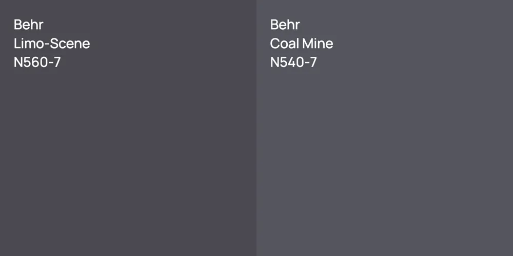 Behr Limo-Scene vs. Behr Coal Mine