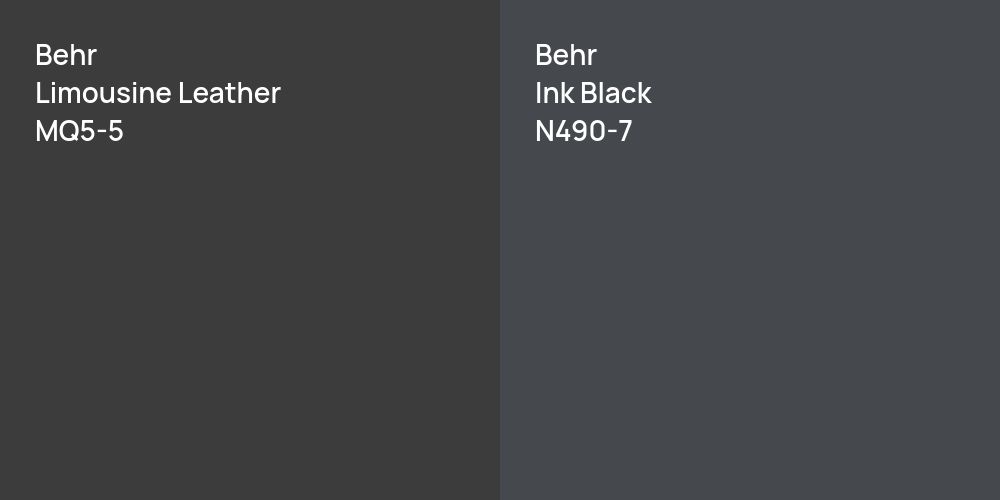 Behr Limousine Leather vs. Behr Ink Black