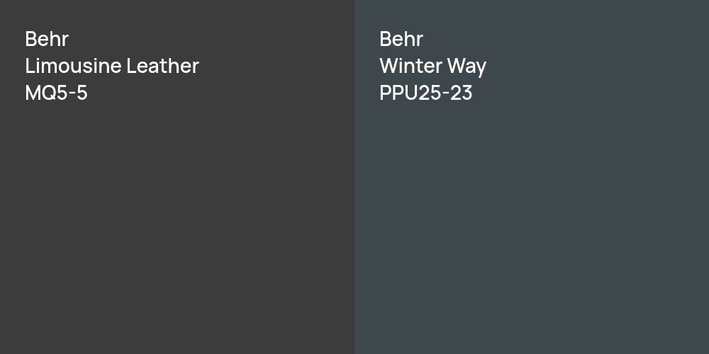 Behr Limousine Leather vs. Behr Winter Way