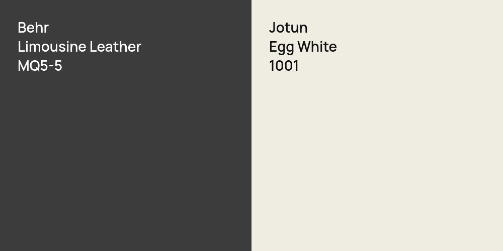 Behr Limousine Leather vs. Jotun Egg White