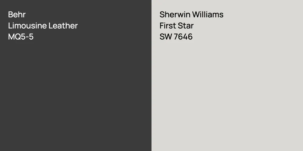 Behr Limousine Leather vs. Sherwin Williams First Star