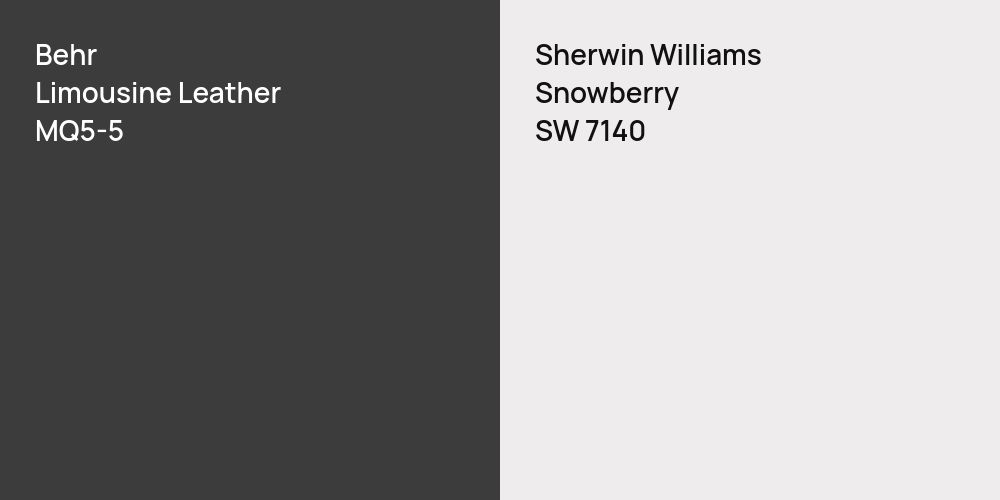 Behr Limousine Leather vs. Sherwin Williams Snowberry