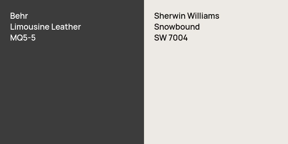 Behr Limousine Leather vs. Sherwin Williams Snowbound