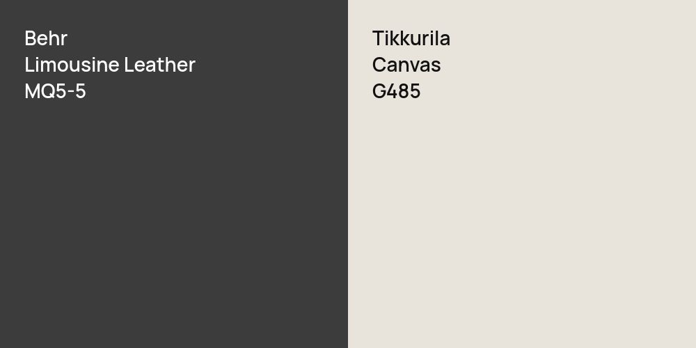 Behr Limousine Leather vs. Tikkurila Canvas