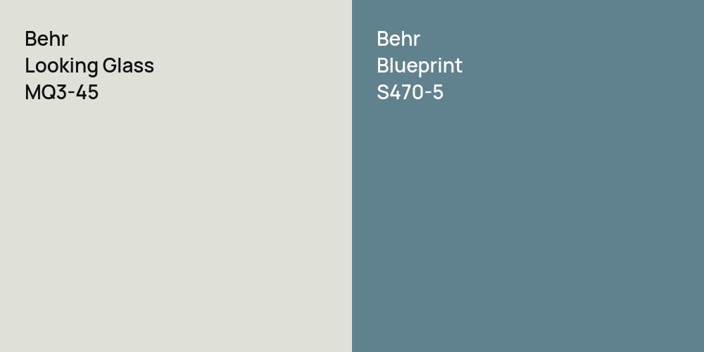 Behr Looking Glass vs. Behr Blueprint