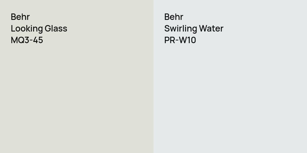 Behr Looking Glass vs. Behr Swirling Water