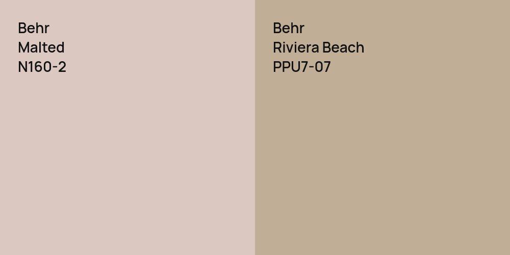 Behr Malted vs. Behr Riviera Beach