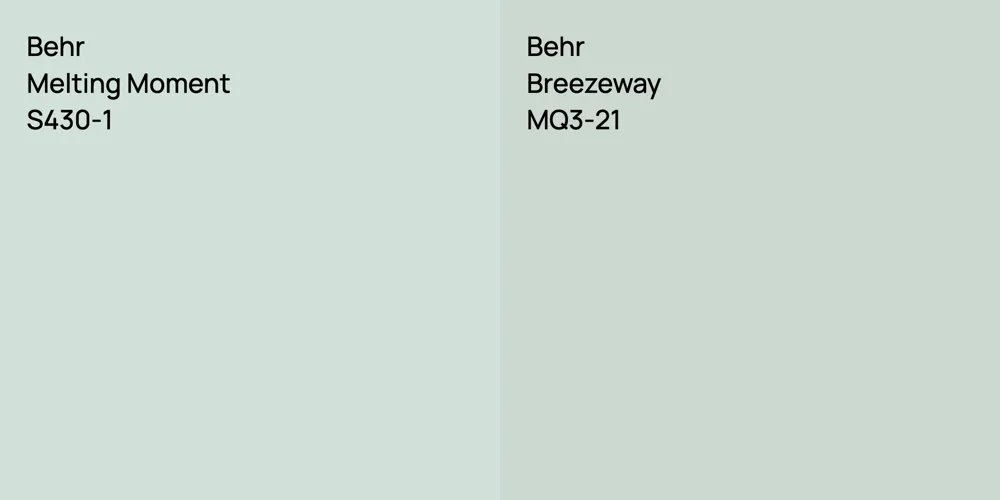 Behr Melting Moment vs. Behr Breezeway