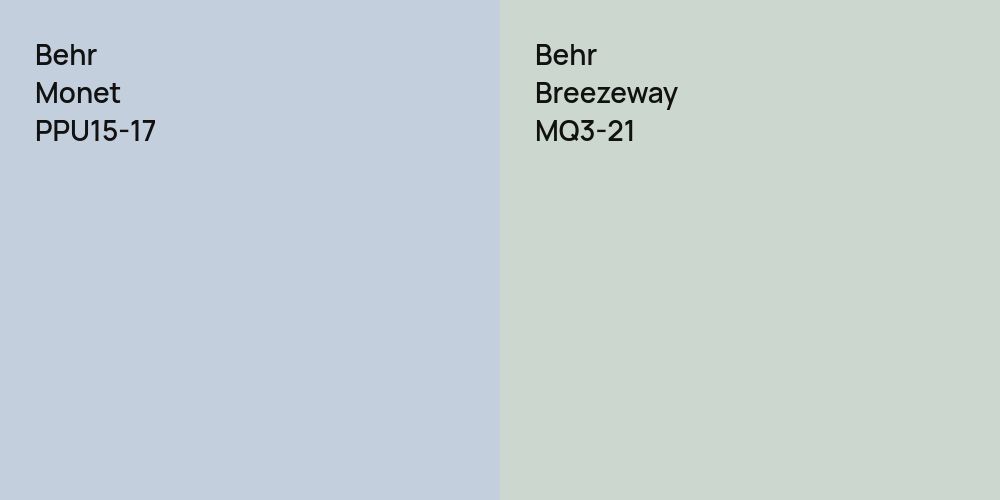 Behr Monet vs. Behr Breezeway