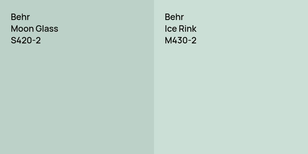 Behr Moon Glass vs. Behr Ice Rink