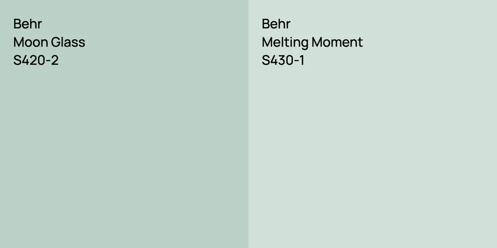 Behr Moon Glass vs. Behr Melting Moment