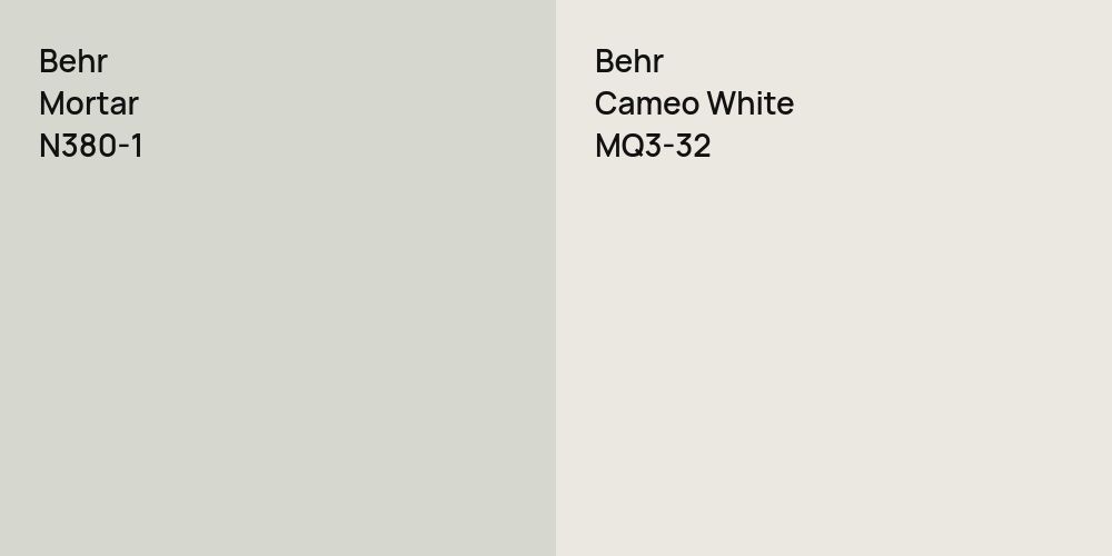 Behr Mortar vs. Behr Cameo White