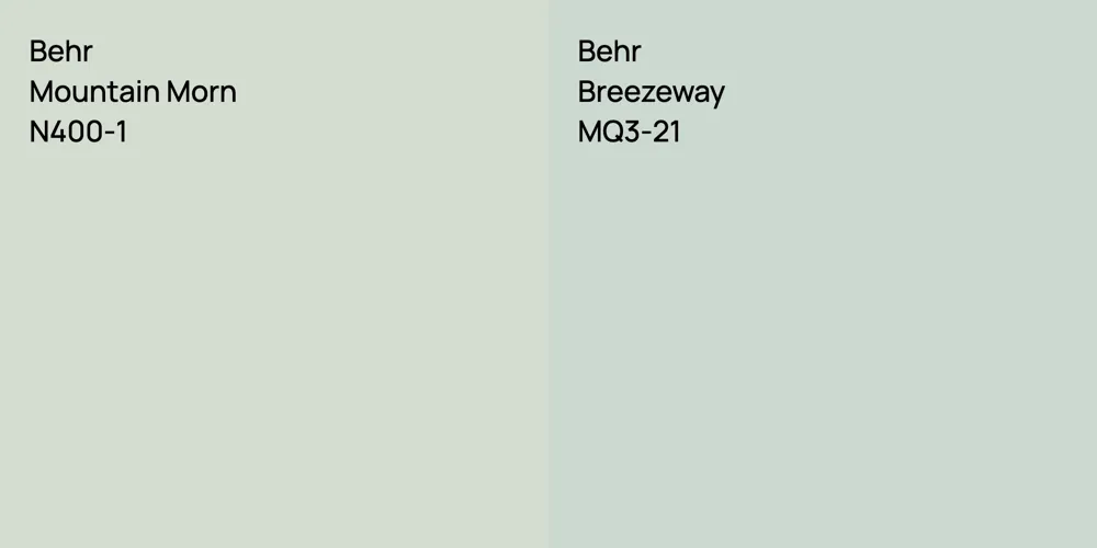 Behr Mountain Morn vs. Behr Breezeway