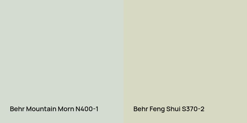 Behr Mountain Morn vs. Behr Feng Shui