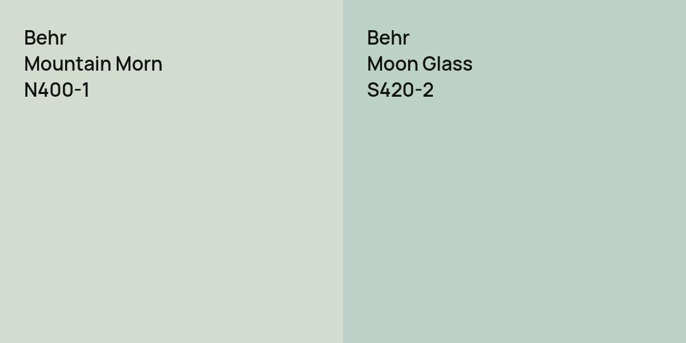 Behr Mountain Morn vs. Behr Moon Glass