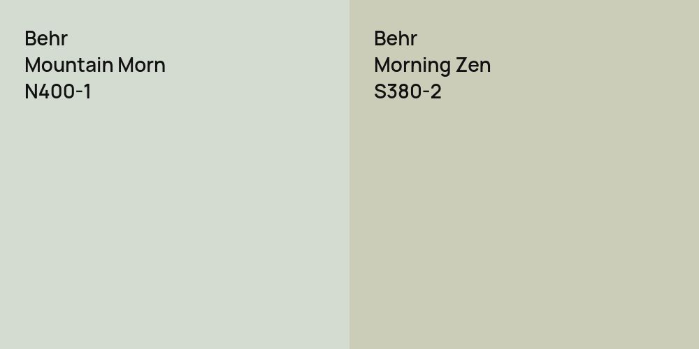 Behr Mountain Morn vs. Behr Morning Zen