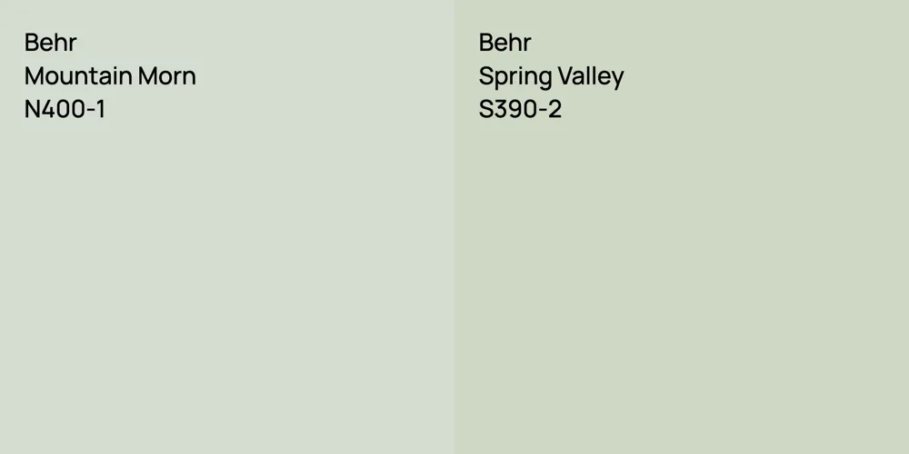 Behr Mountain Morn vs. Behr Spring Valley