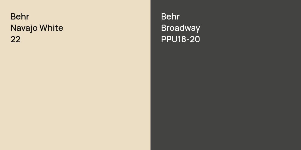 Behr Navajo White vs. Behr Broadway