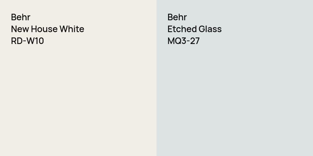 Behr New House White vs. Behr Etched Glass