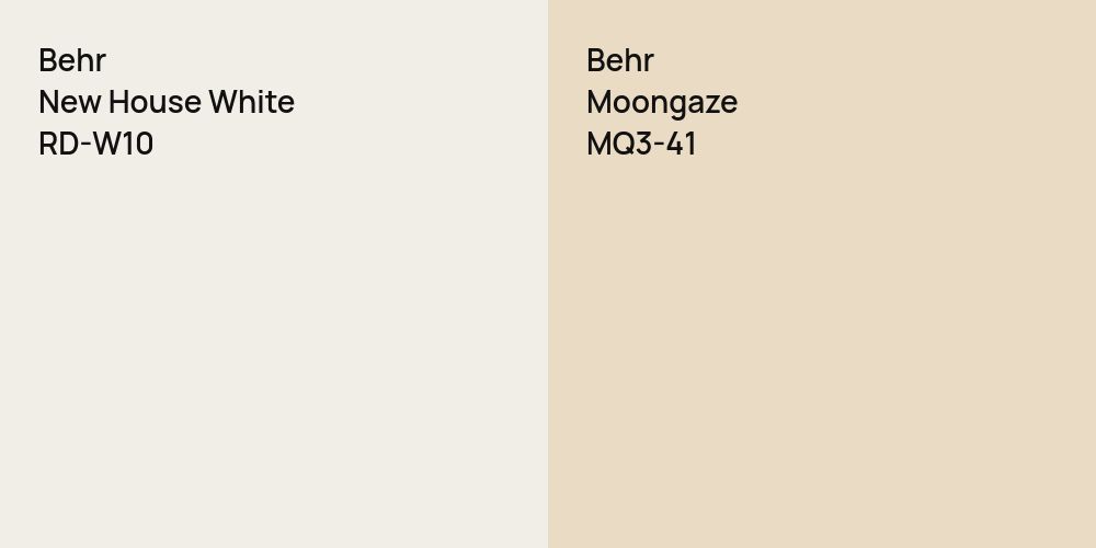 Behr New House White vs. Behr Moongaze