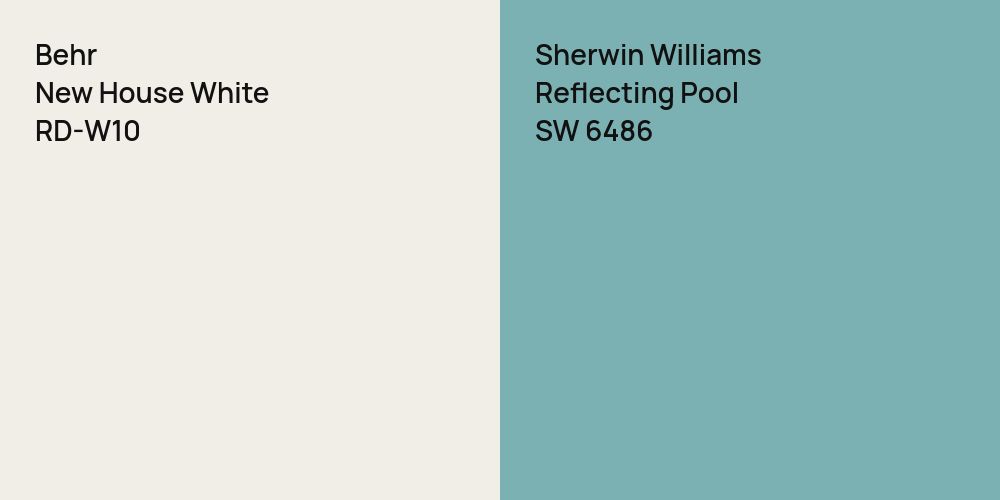 Behr New House White vs. Sherwin Williams Reflecting Pool