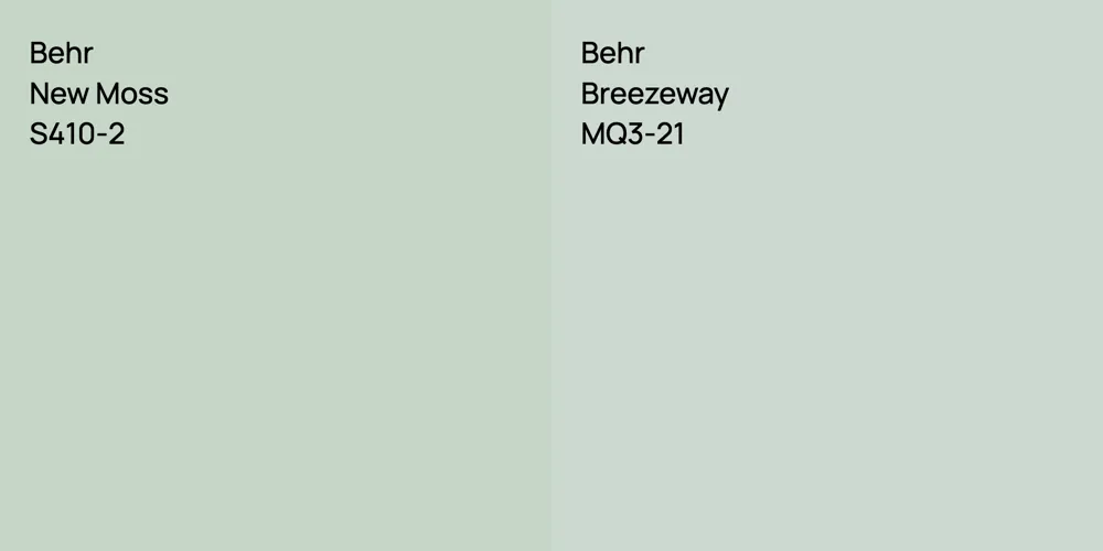 Behr New Moss vs. Behr Breezeway