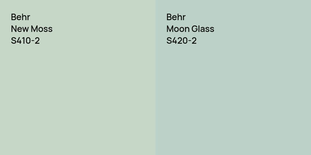 Behr New Moss vs. Behr Moon Glass