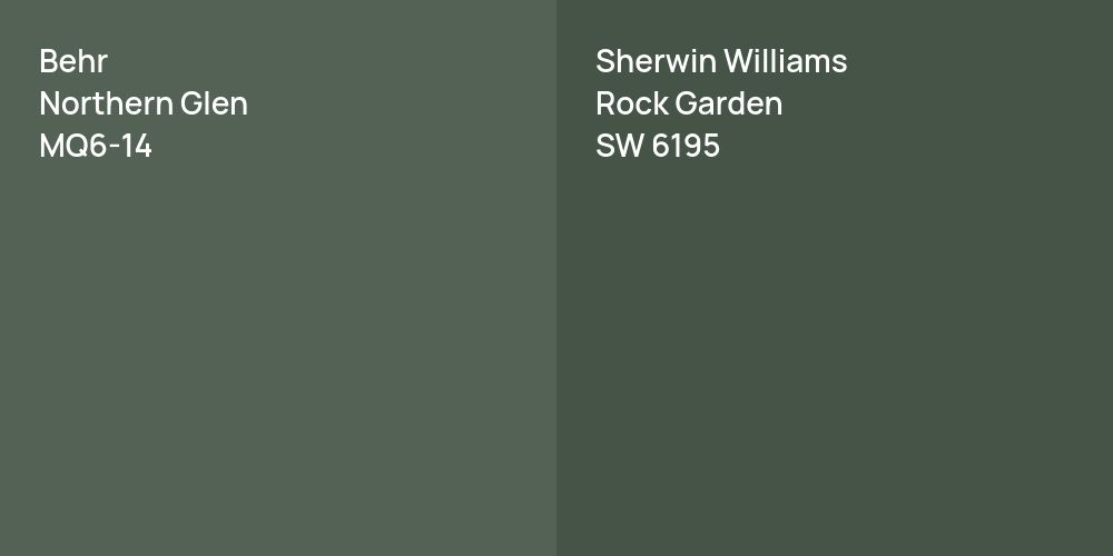 Behr Northern Glen vs. Sherwin Williams Rock Garden