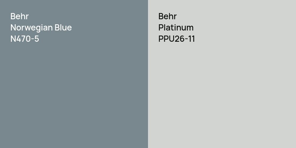 Behr Norwegian Blue vs. Behr Platinum