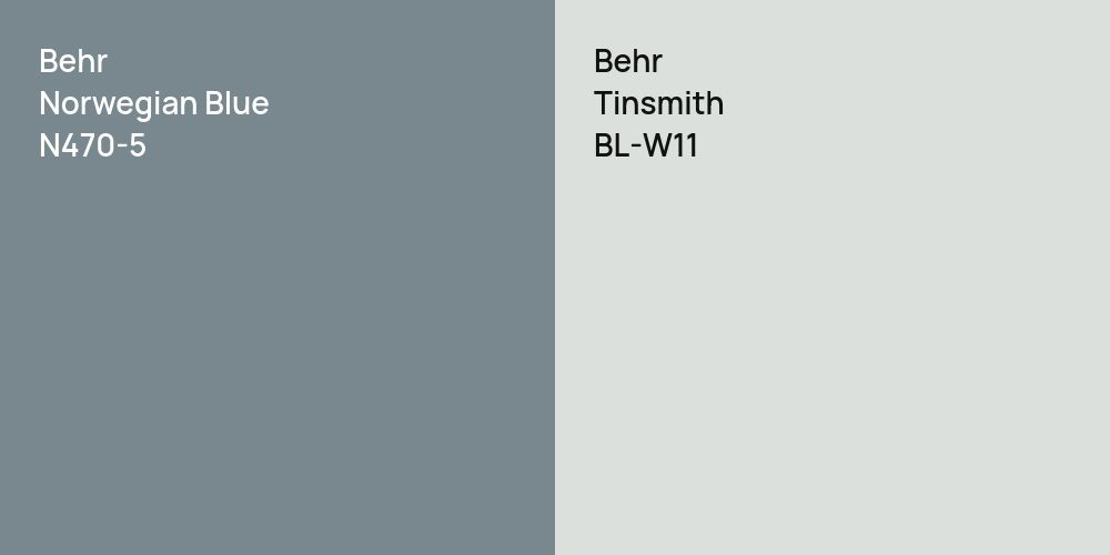 Behr Norwegian Blue vs. Behr Tinsmith