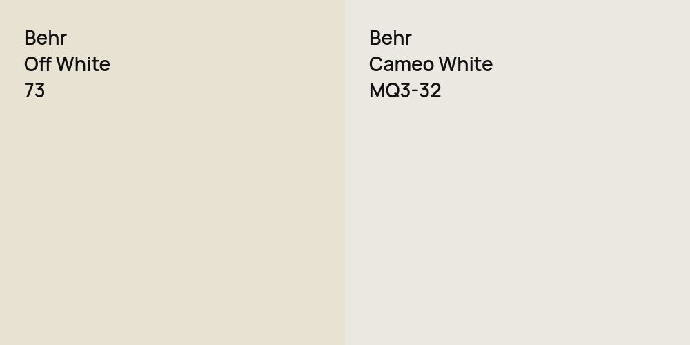 Behr Off White vs. Behr Cameo White