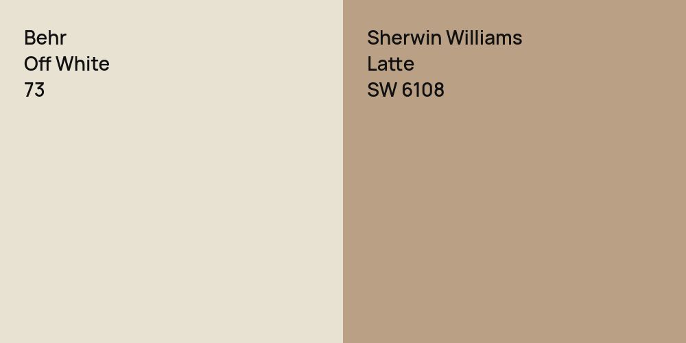 Behr Off White vs. Sherwin Williams Latte