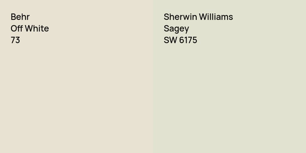 Behr Off White vs. Sherwin Williams Sagey