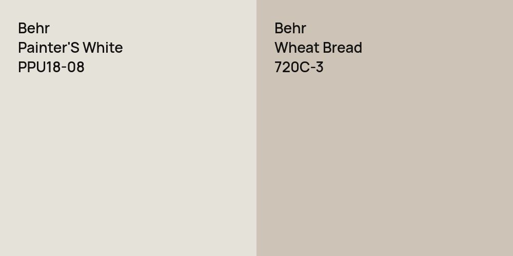 Behr Painter'S White vs. Behr Wheat Bread