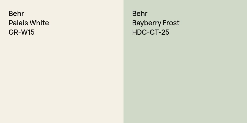 Behr Palais White vs. Behr Bayberry Frost