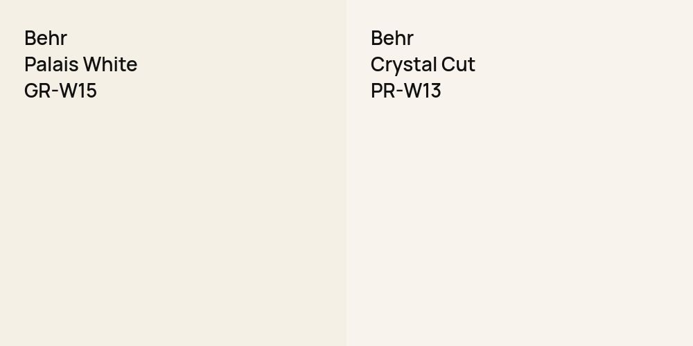 Behr Palais White vs. Behr Crystal Cut