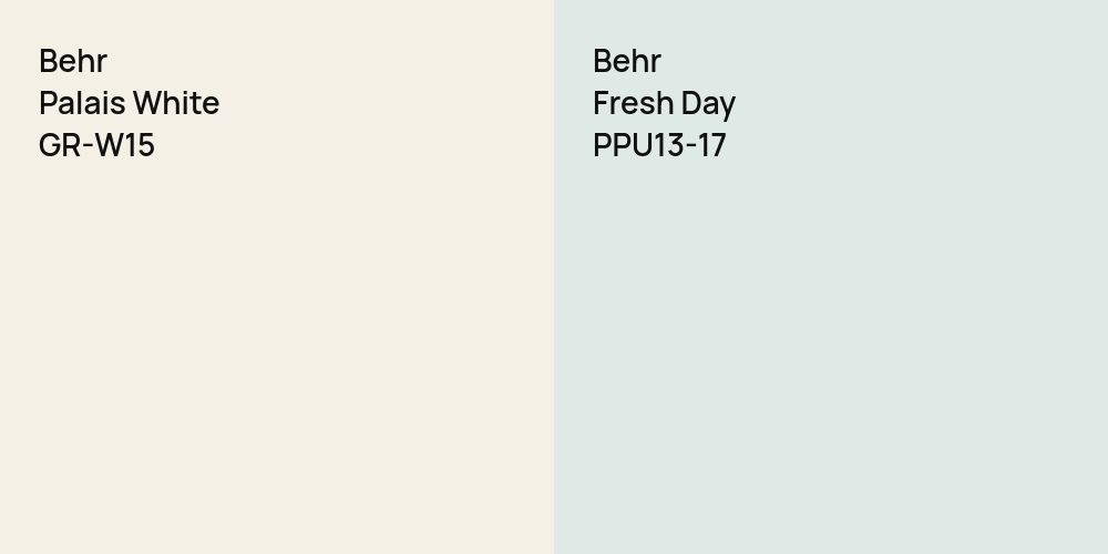 Behr Palais White vs. Behr Fresh Day