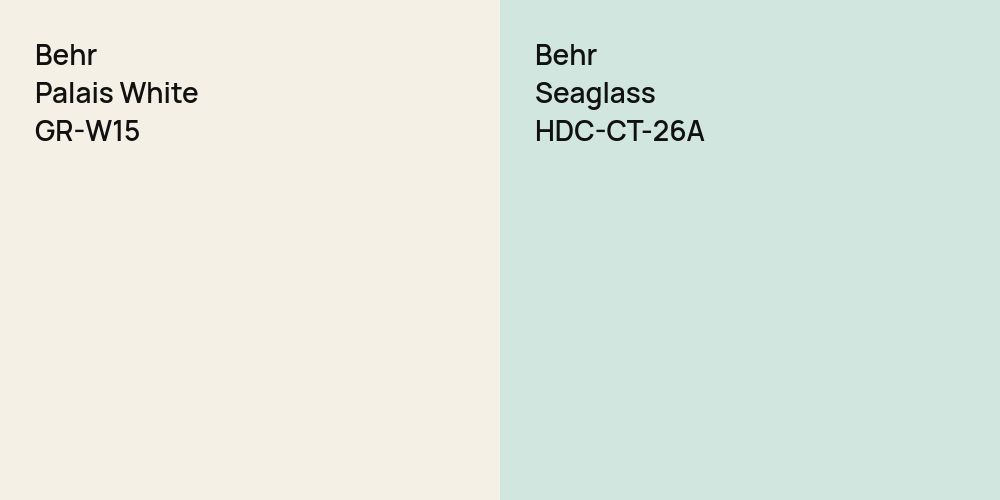 Behr Palais White vs. Behr Seaglass