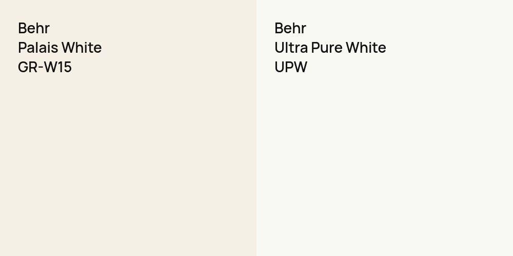 Behr Palais White vs. Behr Ultra Pure White