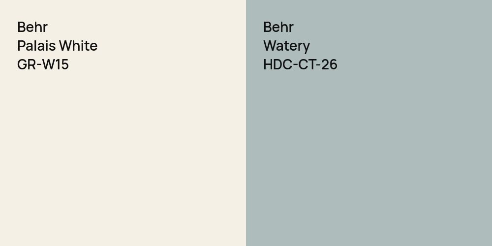 Behr Palais White vs. Behr Watery