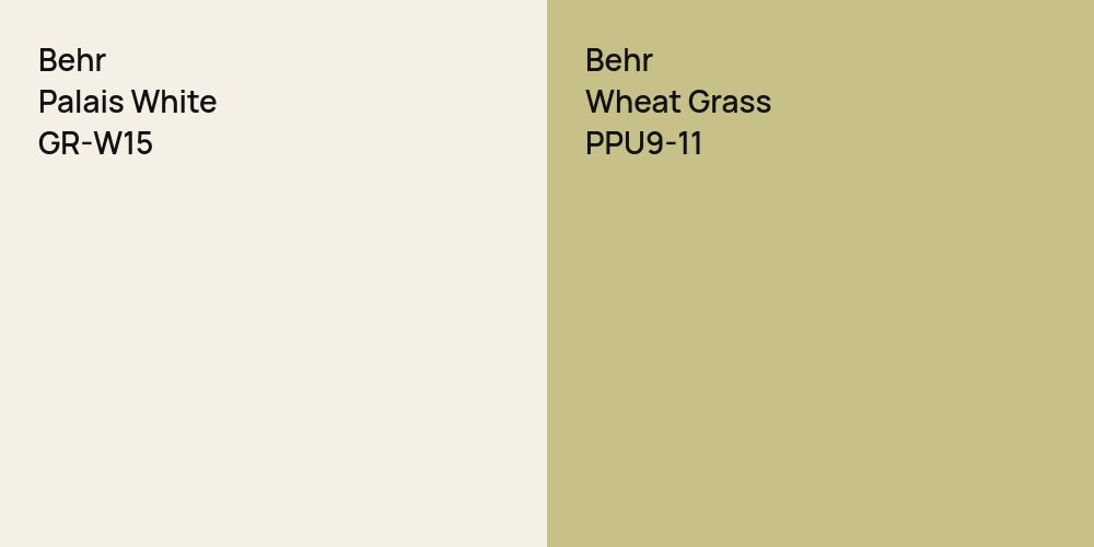 Behr Palais White vs. Behr Wheat Grass