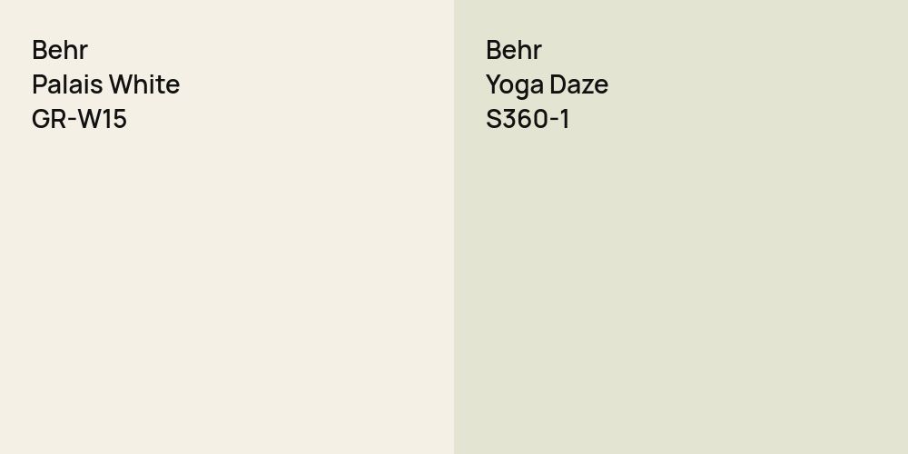 Behr Palais White vs. Behr Yoga Daze