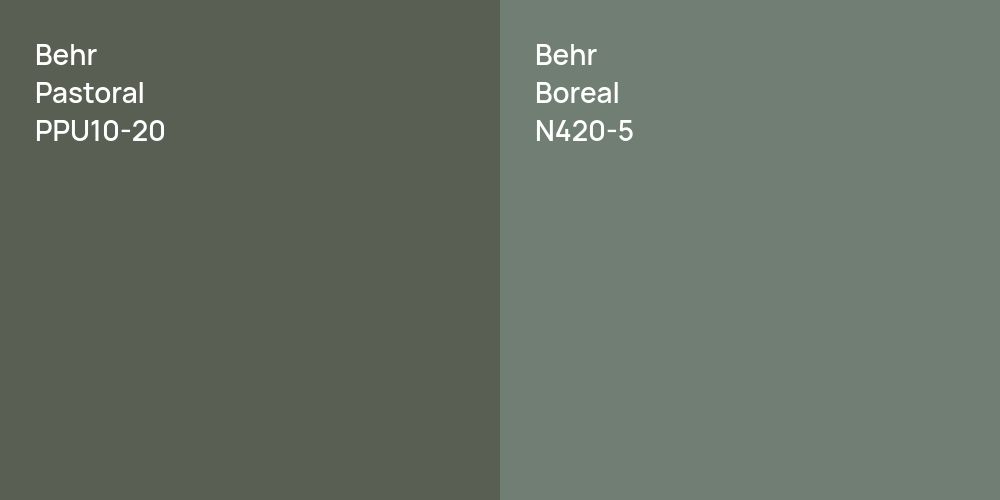 Behr Pastoral vs. Behr Boreal