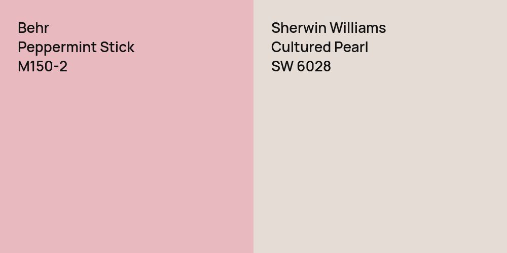 Behr Peppermint Stick vs. Sherwin Williams Cultured Pearl