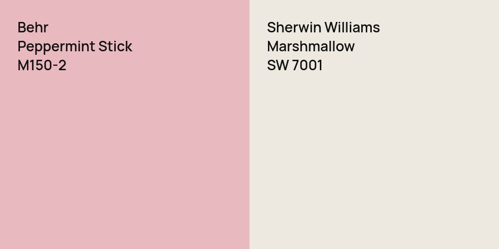 Behr Peppermint Stick vs. Sherwin Williams Marshmallow